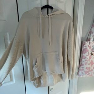 Brown knitted hoodie